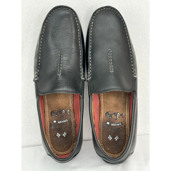 Florsheim Throttle Driver Leather Round Moc Toe Rubber Sole Loafers 10.5M main image 7